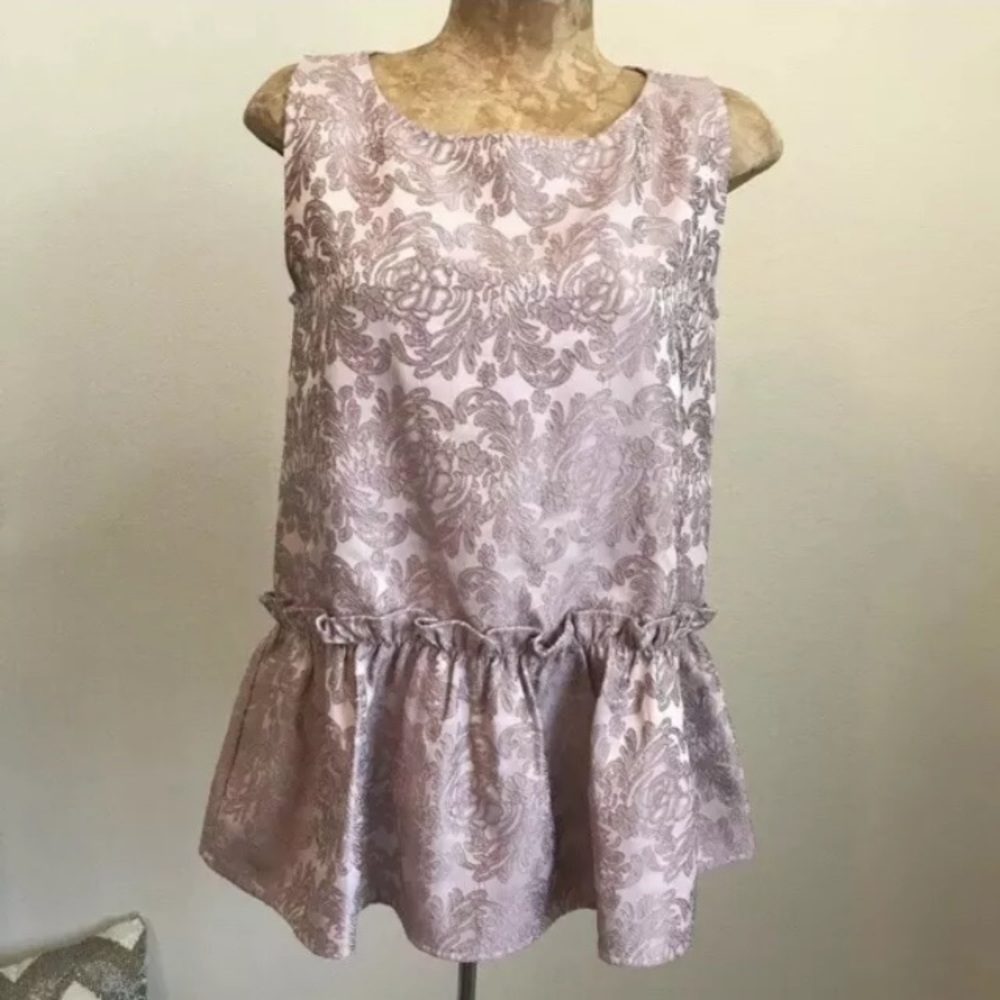 Le Clair de lune Paris peplum blouse top, small